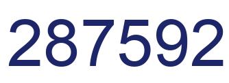 Number 287592 blue image