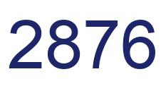 Number 2876 blue image