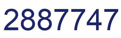 Number 2887747 blue image