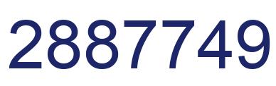 Number 2887749 blue image