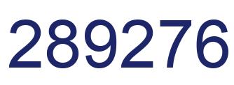 Number 289276 blue image