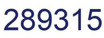 Número 289315 imagen azul
