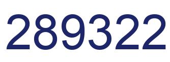 Number 289322 blue image