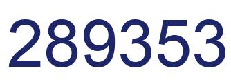 Number 289353 blue image