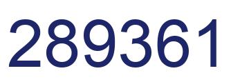 Number 289361 blue image