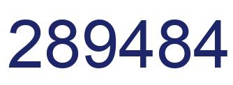 Number 289484 blue image