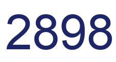 Number 2898 blue image