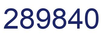 Number 289840 blue image