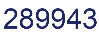 Number 289943 blue image