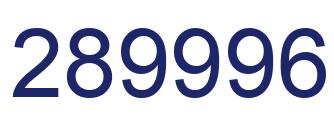 Number 289996 blue image