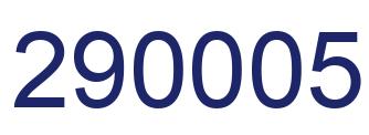 Number 290005 blue image
