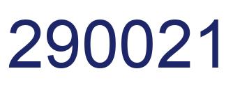 Number 290021 blue image