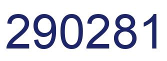 Number 290281 blue image