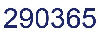 Number 290365 blue image