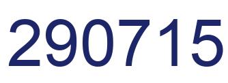 Number 290715 blue image
