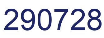Number 290728 blue image