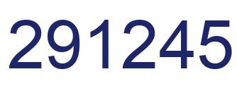Number 291245 blue image