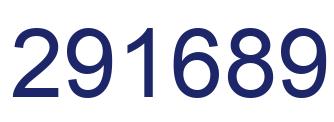 Number 291689 blue image