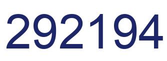 Number 292194 blue image