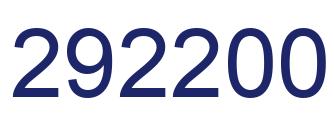 Number 292200 blue image