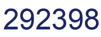 Number 292398 blue image