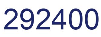 Número 292400 imagen azul