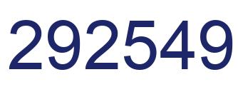 Number 292549 blue image