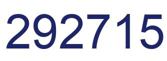 Number 292715 blue image