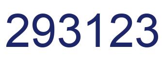 Number 293123 blue image
