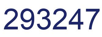 Number 293247 blue image