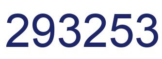 Number 293253 blue image