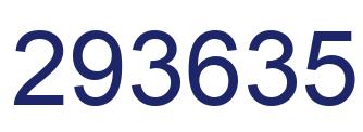 Number 293635 blue image