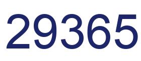Number 29365 blue image