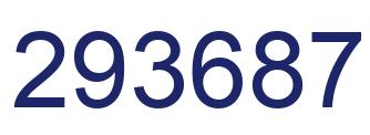 Number 293687 blue image