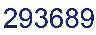 Number 293689 blue image