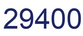 Number 29400 blue image