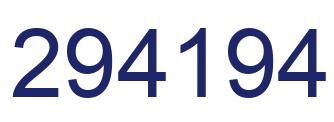 Number 294194 blue image