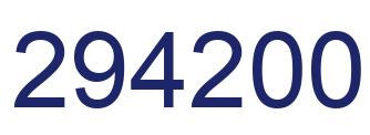 Number 294200 blue image