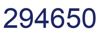 Number 294650 blue image