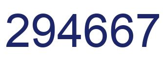 Number 294667 blue image