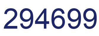 Number 294699 blue image