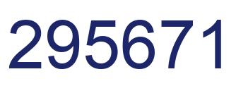 Number 295671 blue image