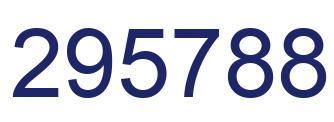 Number 295788 blue image