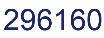 Number 296160 blue image