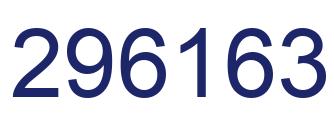 Number 296163 blue image