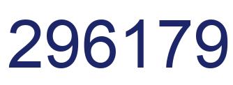 Number 296179 blue image