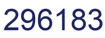 Number 296183 blue image