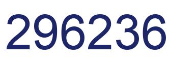 Number 296236 blue image