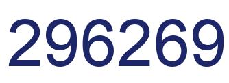 Number 296269 blue image