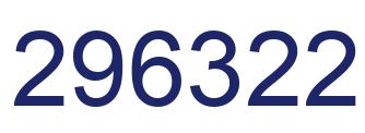 Number 296322 blue image